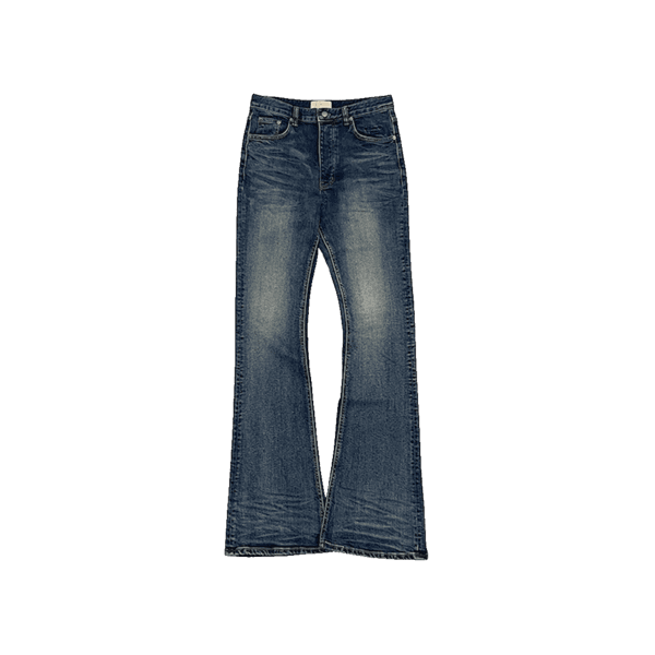 MU.114 Original Logo Washed Slim Flare Jeans Washed Blue