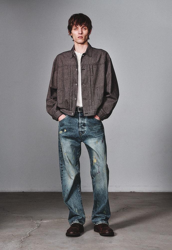 Painted Regular 5P Denim Pants_Used Indigo