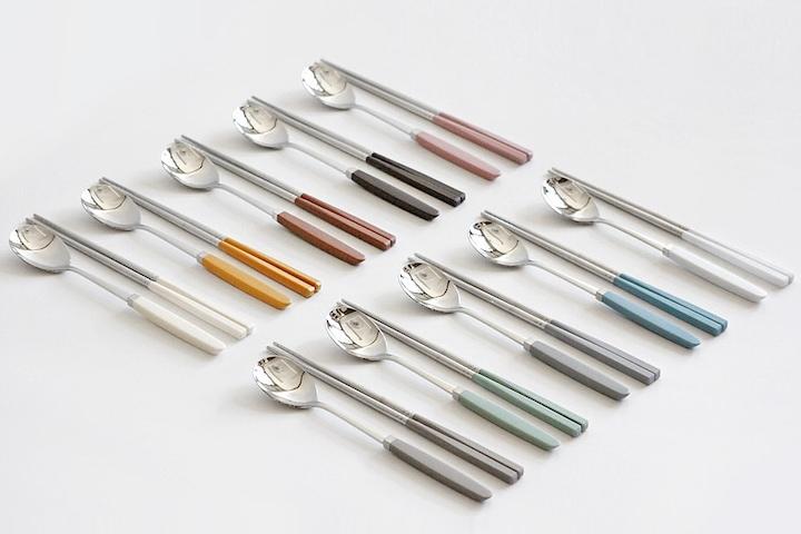 [쿠폰]검증된 국민수저! 카모메 4인 국산 수저세트 10colors (식세기O)