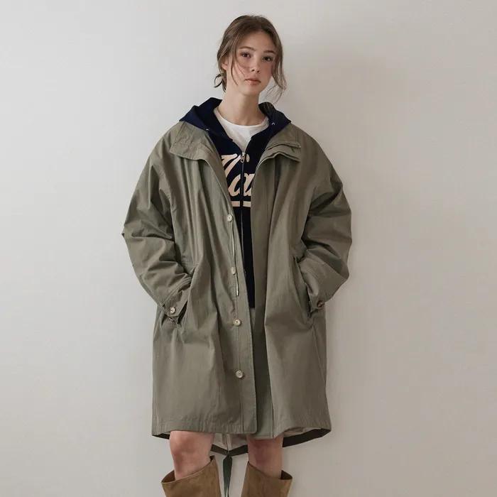 오버핏 피쉬테일 파카_Khaki