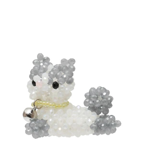 Spotted Cat Key Ring (Gray)