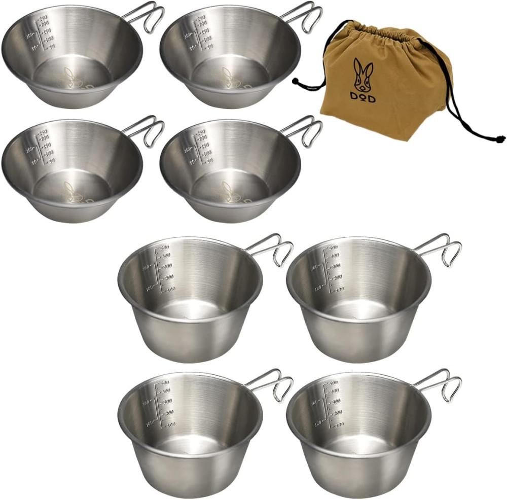 [해외] DOD 도플갱어 캠핑용 시에라컵 8개 세트 SC4-763-SL