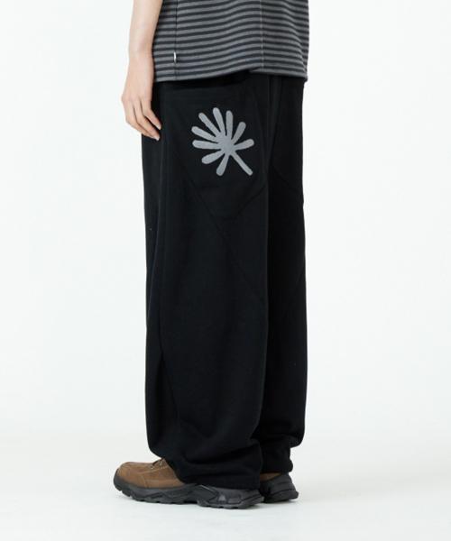 DD structure balloon sweat pants (BLACK)