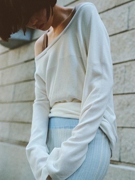 25SS LONG SLEEVE SHEER TOP/ SKIRT IN PIMA COTTON (2 COLORS)