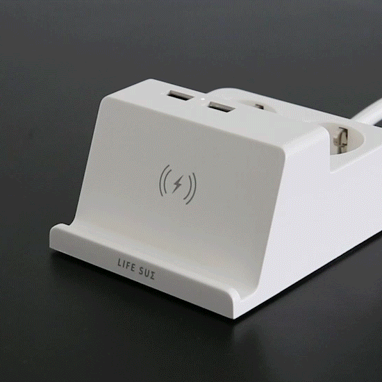 라이프썸 무선충전 USB 멀티탭 2구 2.5M (LFS-HA23) 2종 택1