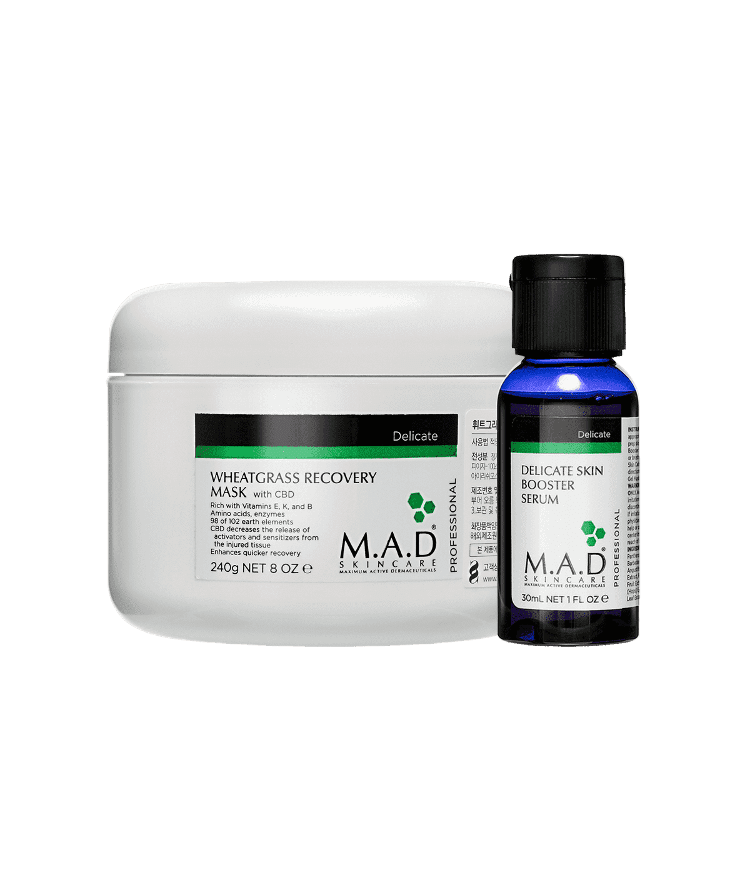 매드스킨케어 휘트그라스 리커버리 마스크 240g + 매드스킨케어 델리케이트 부스터 세럼 30ml