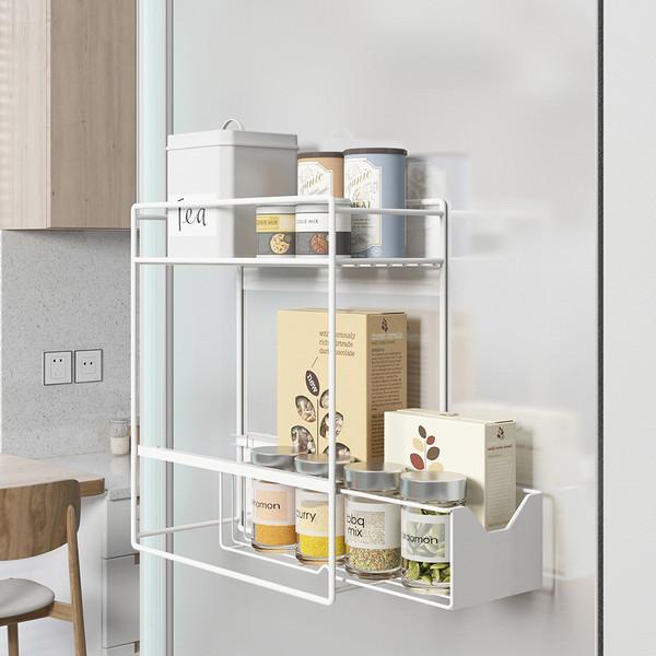 [루나랩 홈] 냉장고 정리 트레이 자석 양념통 선반 키친타올걸이 마그네틱 수납 거치대