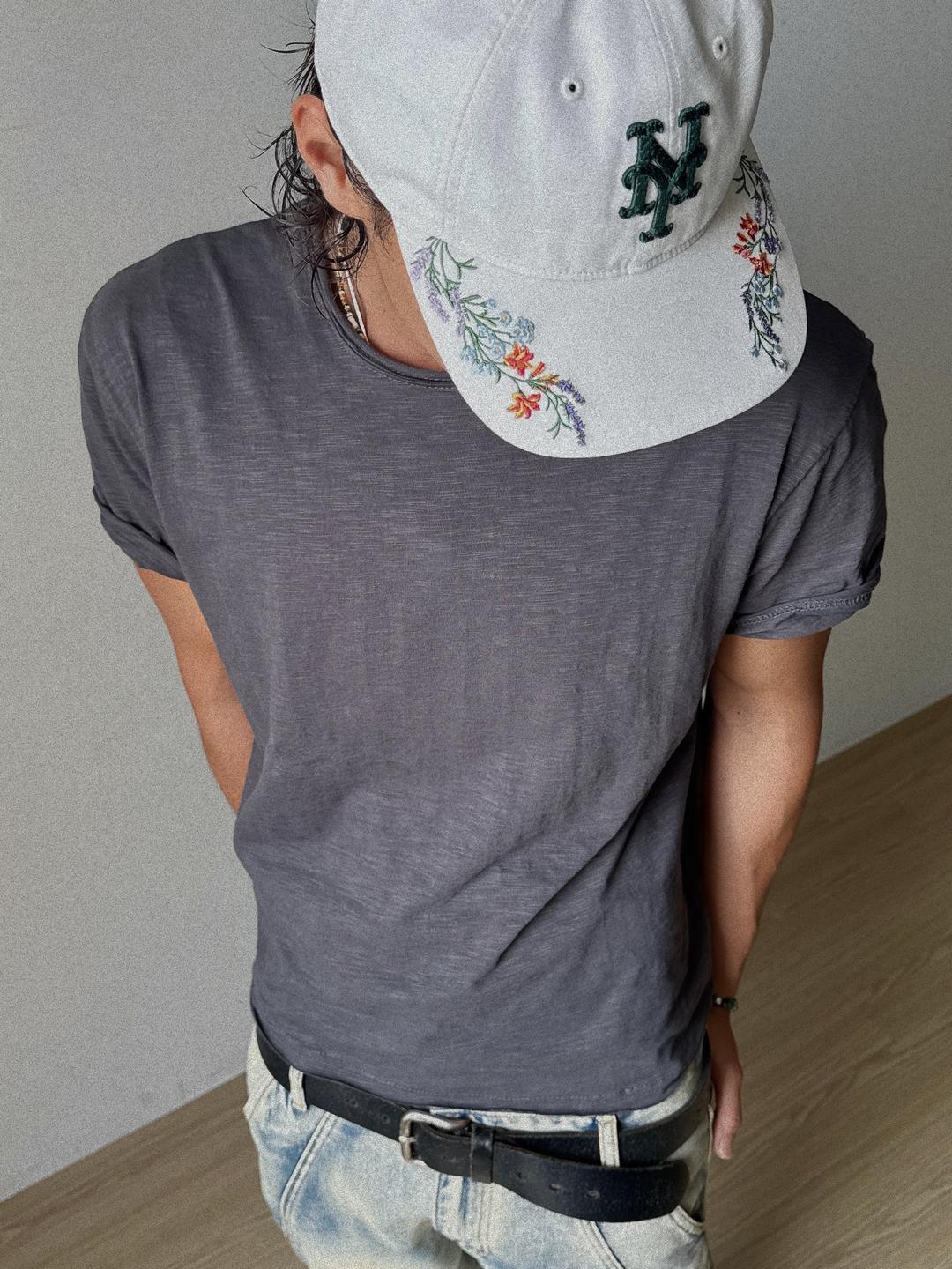 Cutting slab crop t_shirts(4Color)