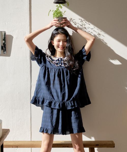 베르베 반팔 투피스 네이비 (40수)