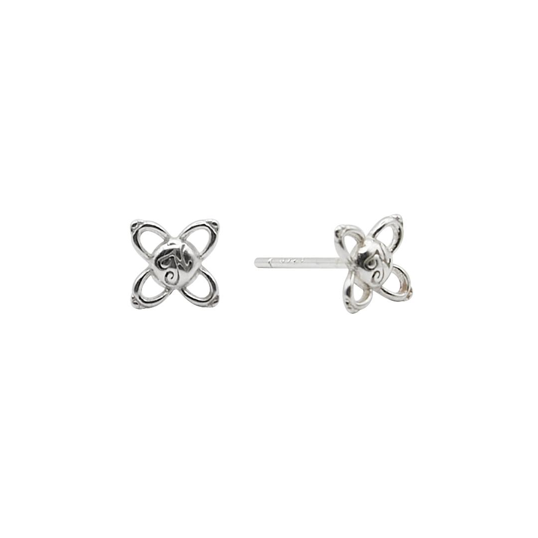 [silver925] clover earrings-silver