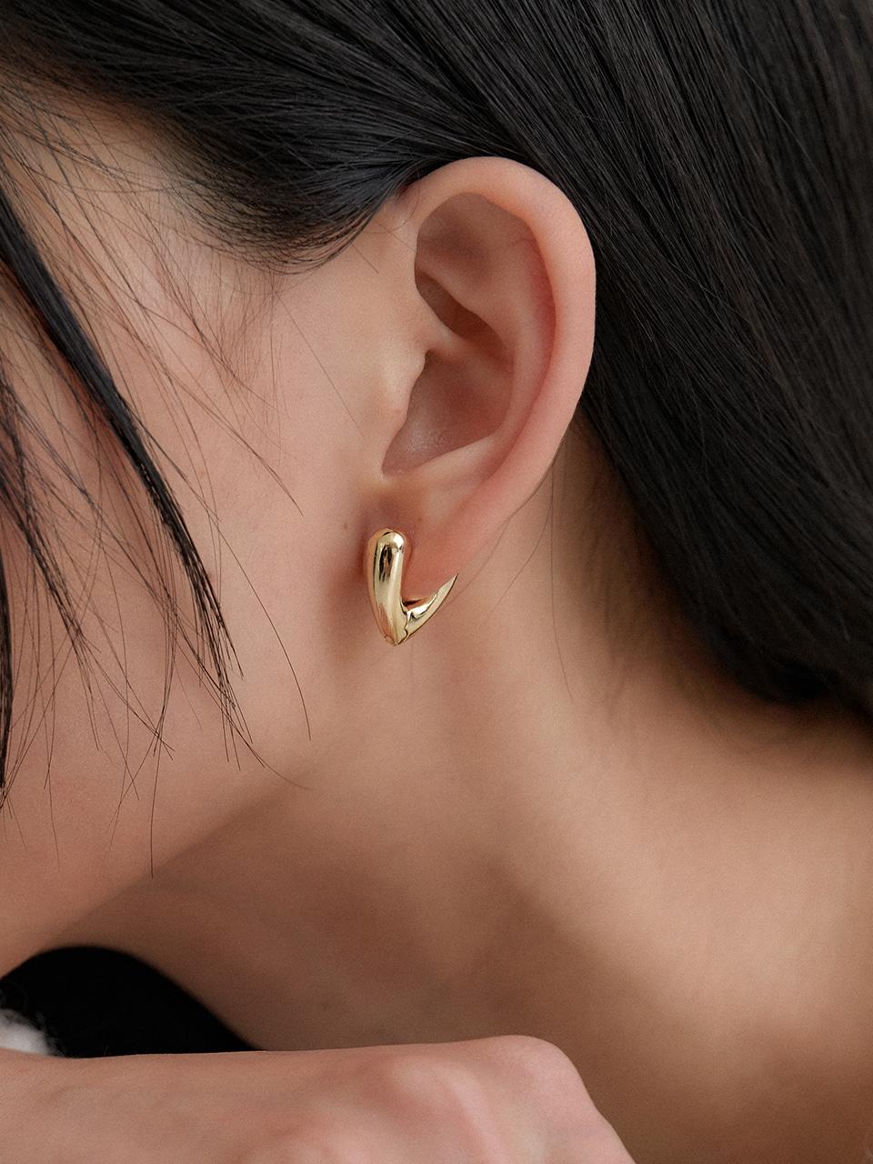 V bold earring_2color JE052
