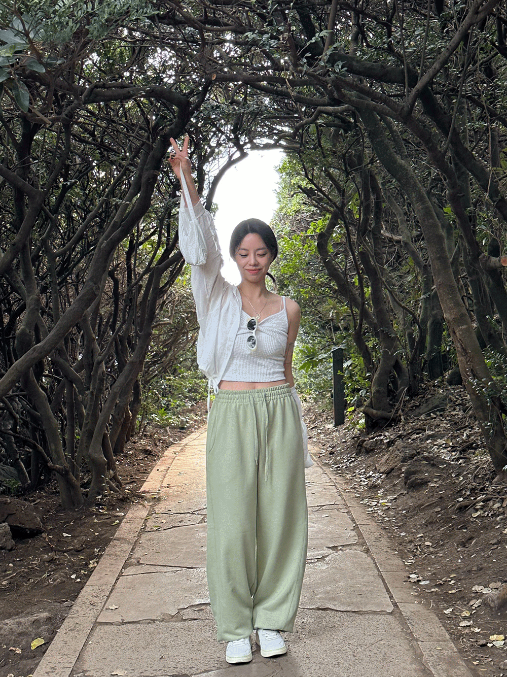 (unisex/2size.) 헤비 쭈리 라인 남녀공용 밴딩 와이드 조거 팬츠 - pt (4color)