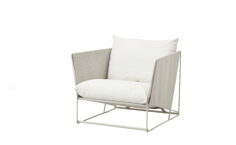 이케아 HAVSTEN 하브스텐 암체어, 실내외용, 베이지 98x94x90cm 192.519.27