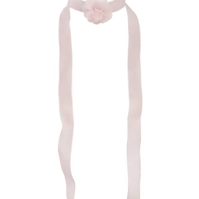 ❀FEMMEMUSE ROSE❀ FLOWER NECK BOW(PINK)