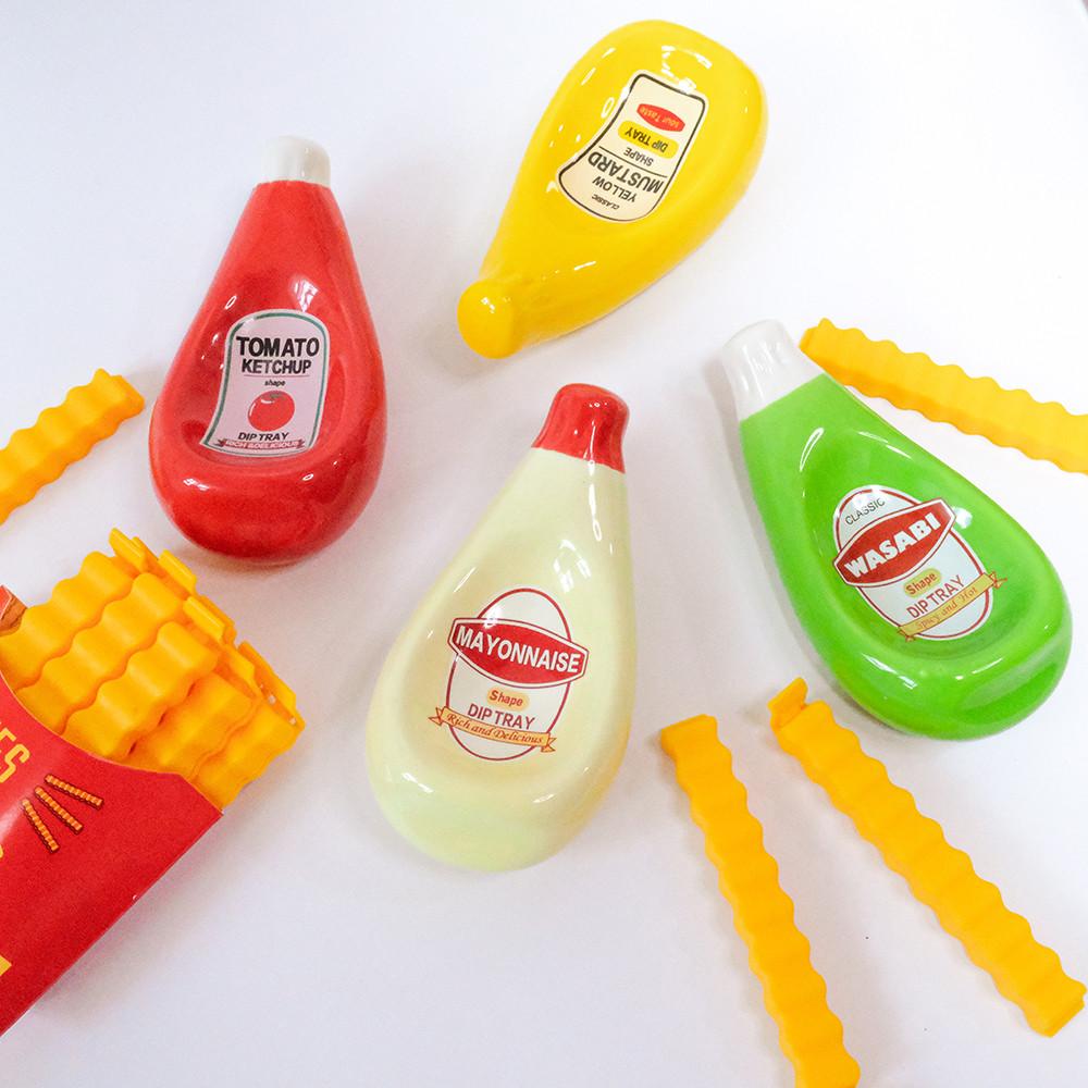 케첩모양 딥소스볼 케첩 종지그릇 소스그릇