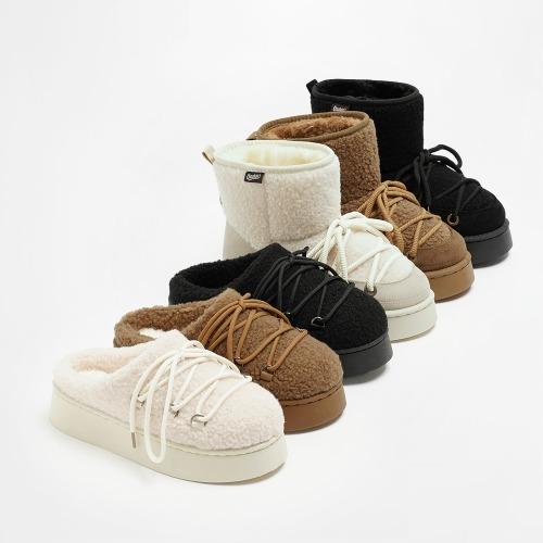 두들 레이스업 뽀글이 방한화