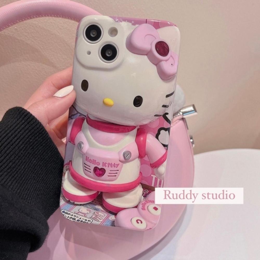 헬로 키티 로봇 폰케이스 산리오 핑크 아이폰 13 14 프로 맥스 pro max 케이스 지수