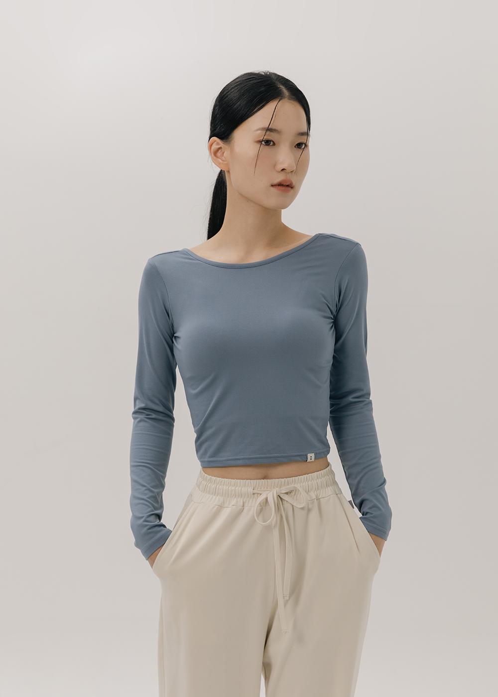Yuj back open t-shirt - 5colors