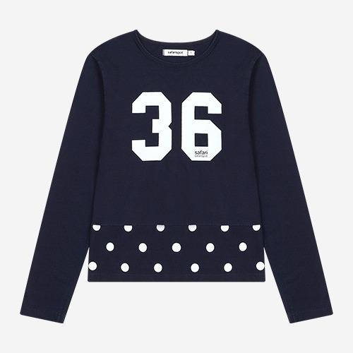 1/2 REC RUIT INDIGO DOTS TEE (INDIGO)