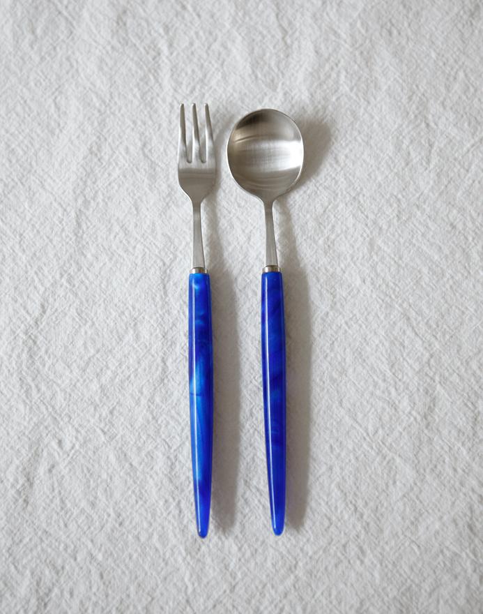 Jade Pattern Tea Cutlery Set · Blue