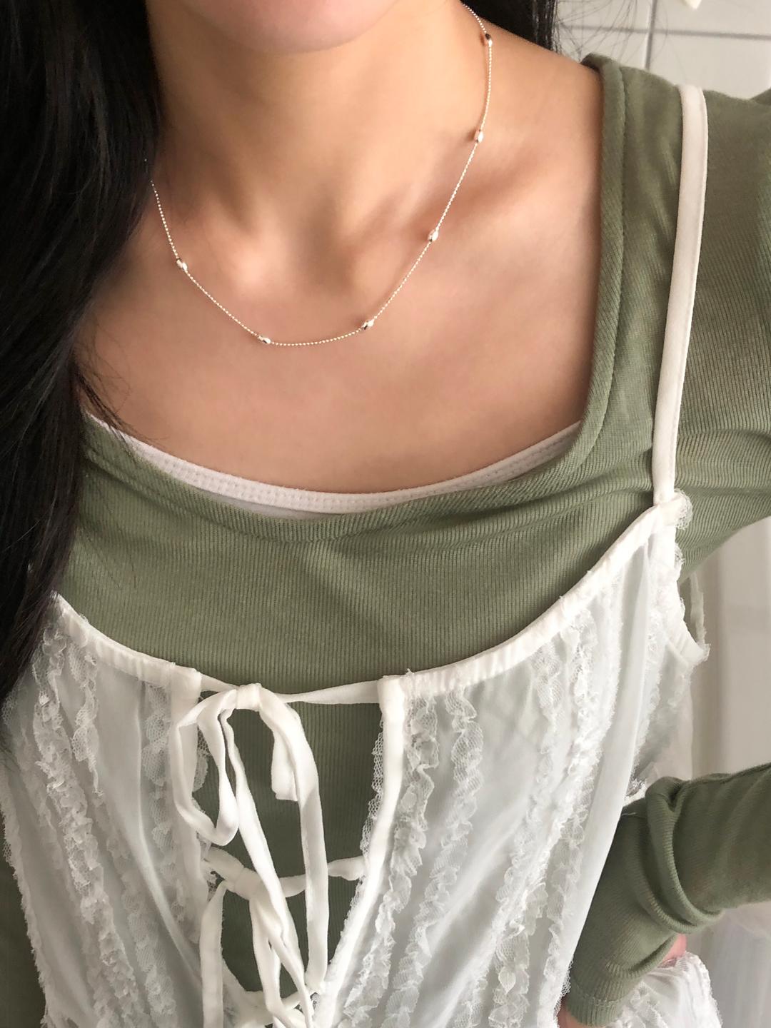 [925 silver] 써니 볼 목걸이