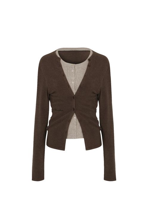 SECRET 2WAY CARDIGAN brown