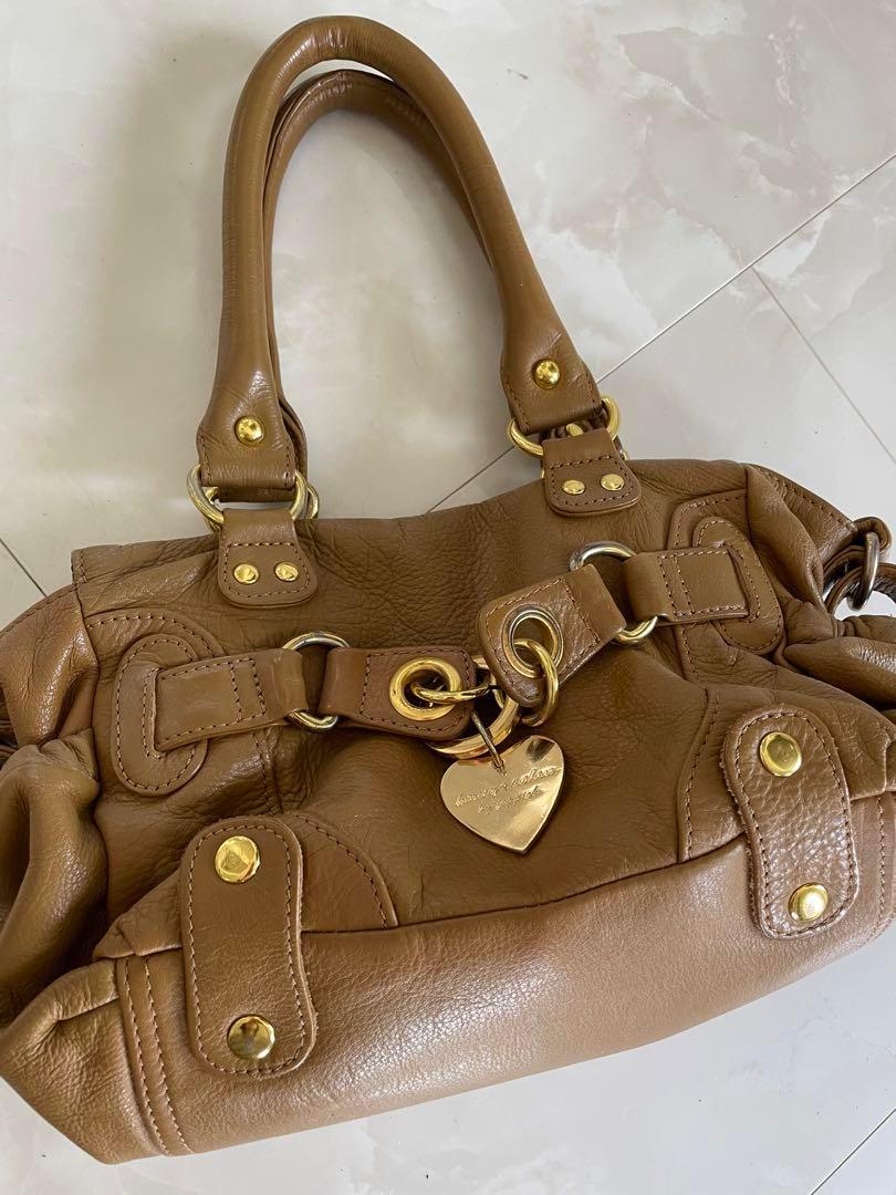 ブラウン ベージュ ハンドバッグ 小さめ ハート