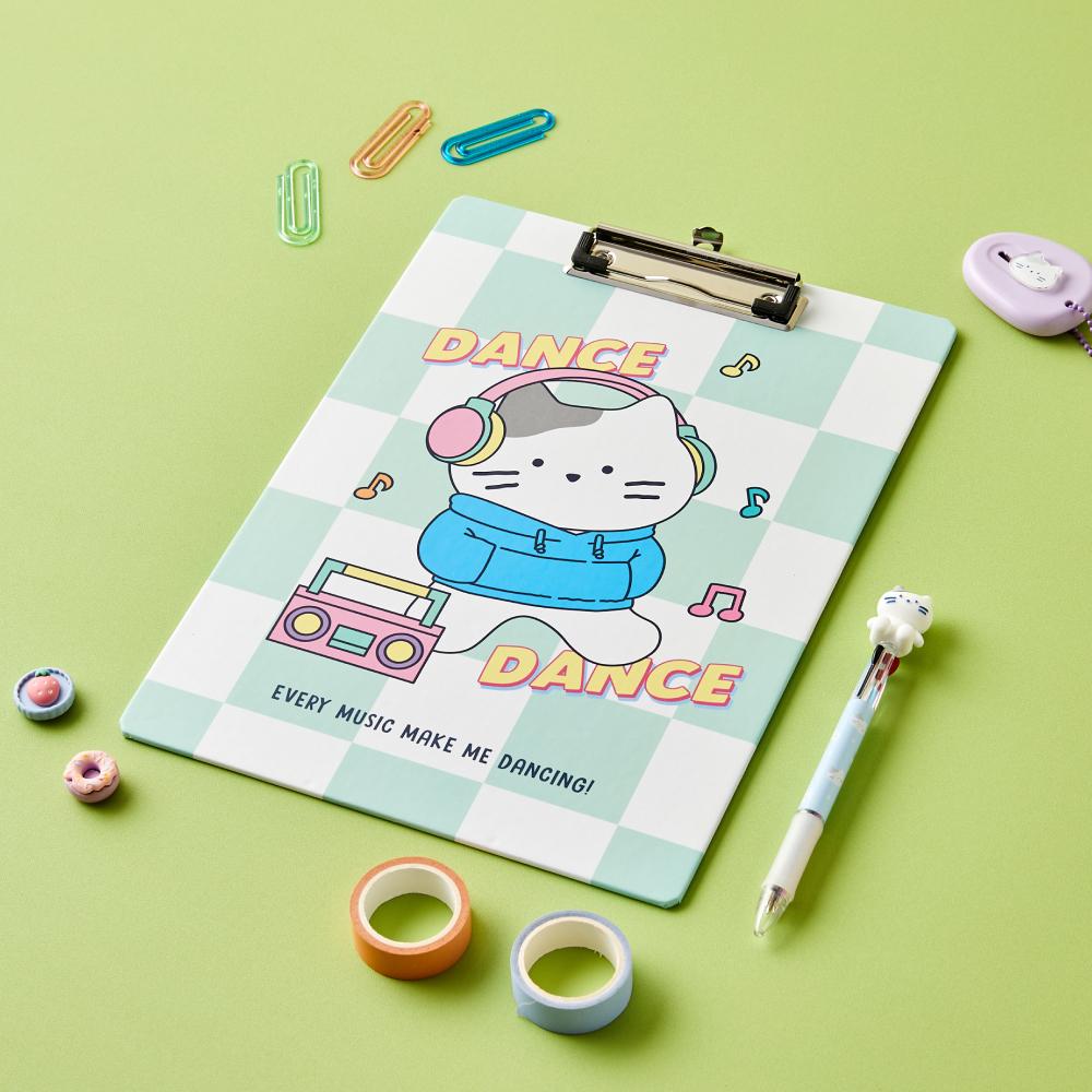 BT 댄스댄스 밀크캣 클립보드 A4 민트