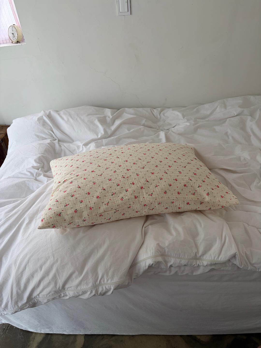 장미거즈 베개커버