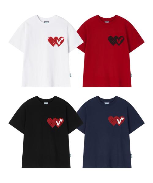 더블하트 티셔츠 [4COLOR]