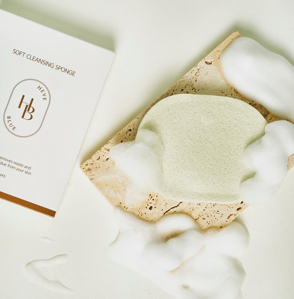 고급 소프트 클렌징 해면 스펀지 헤브블루