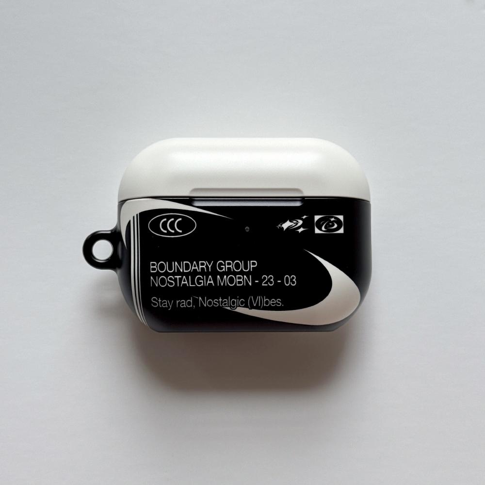 Nostalgic Vibes AirPods Case (Black) (Matte)
