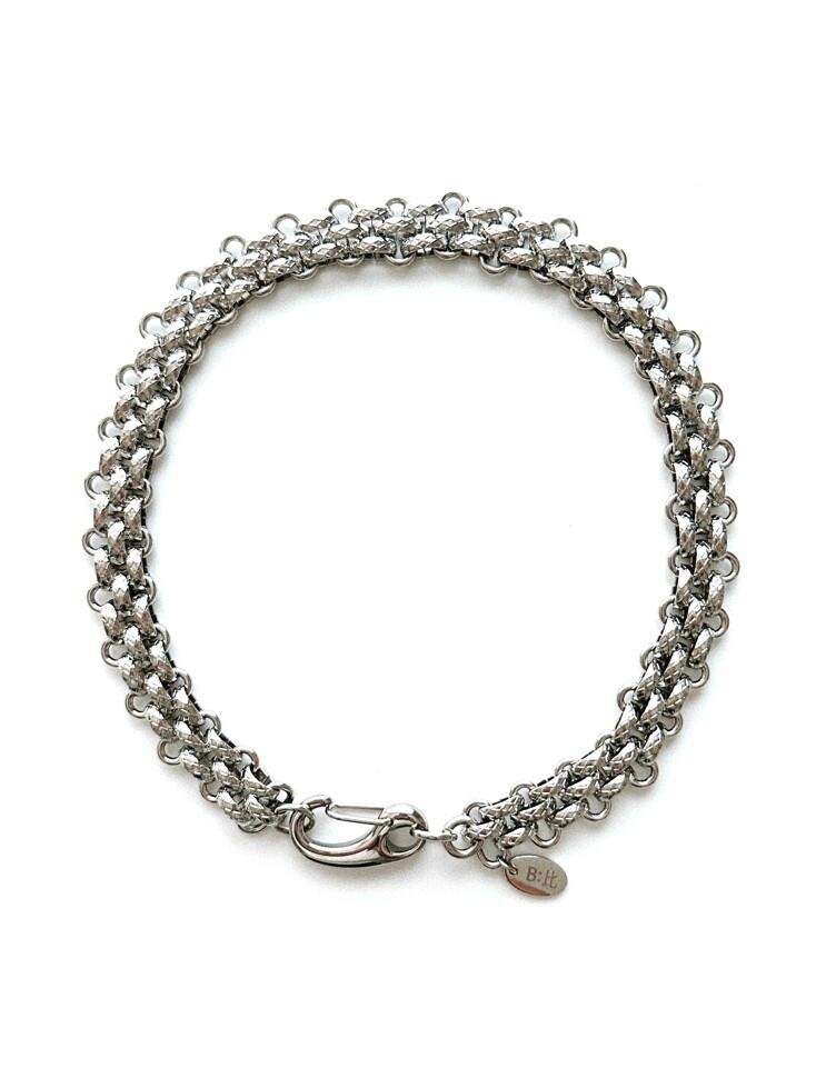 Checker Choker Necklace (size: 2type)