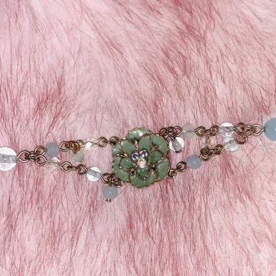 안나수이 옥 연꽃 팔찌