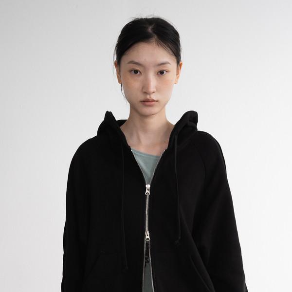 [9/25 출고 예정] Side Snap Two-Way Zip Up (Black)