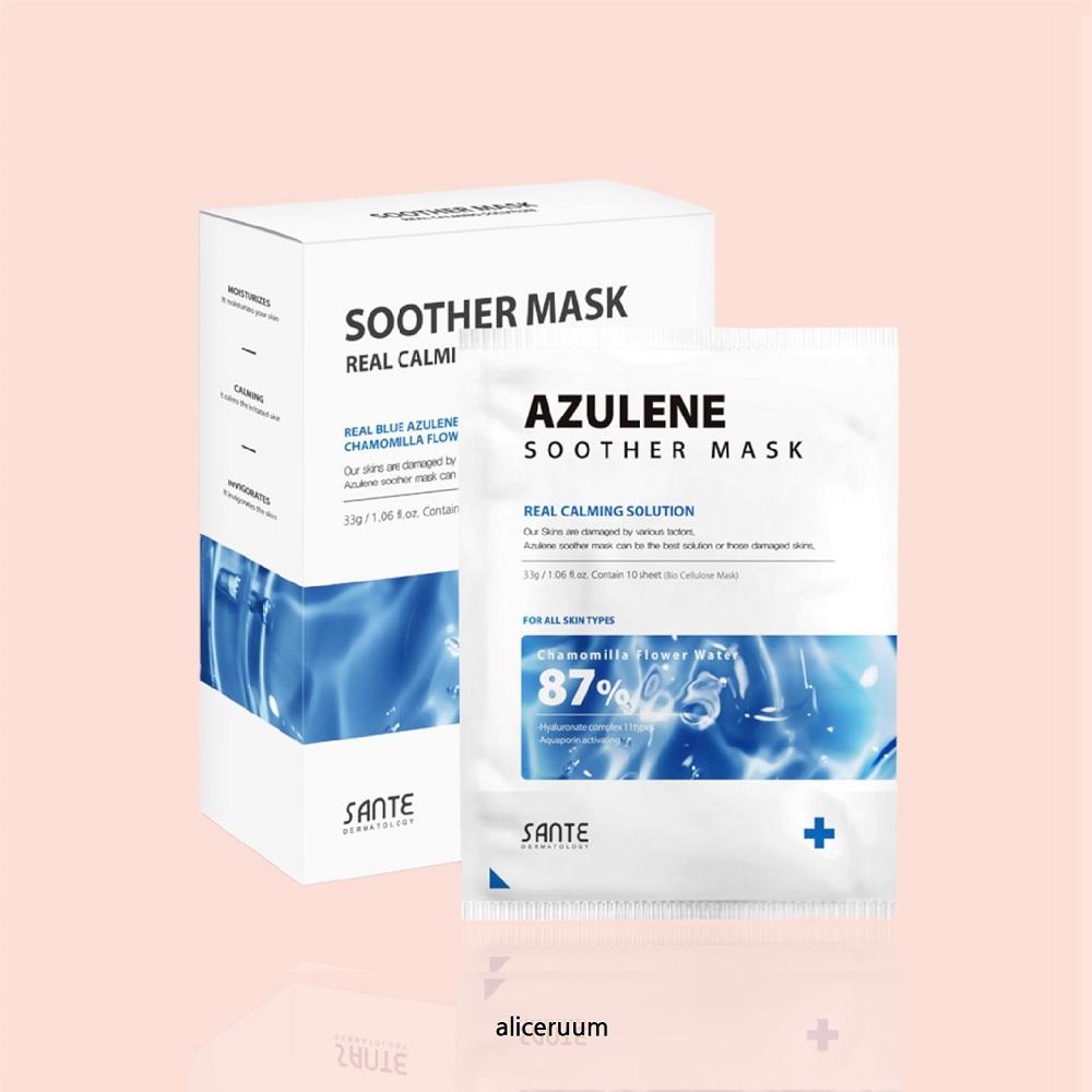 상떼 아줄렌 수더 마스크 1box 트러블 진정 홍조 쿨링 좁쌀 붓기