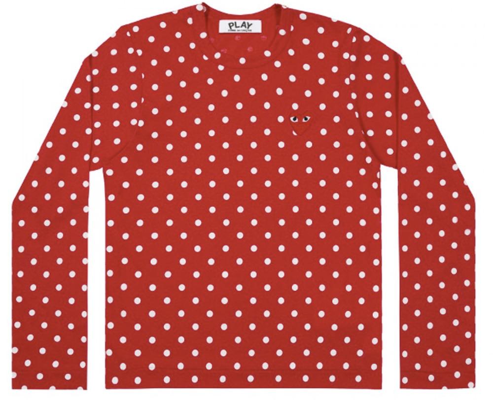 꼼데가르송도트티 레드 레드와펜 여자