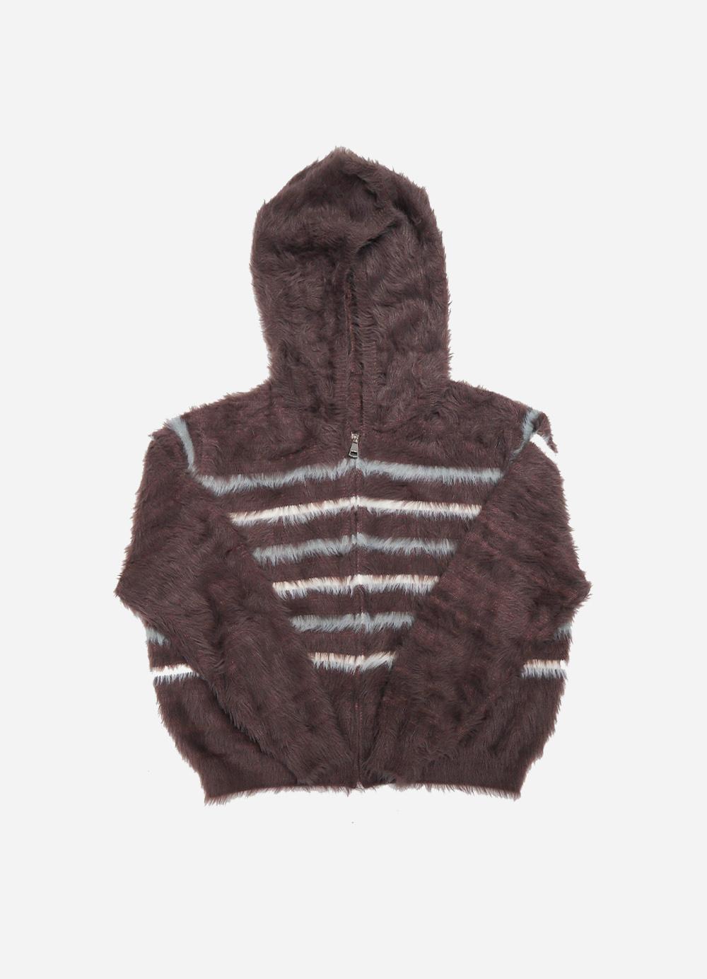 Fur hood zip-up 퍼 후드 집업