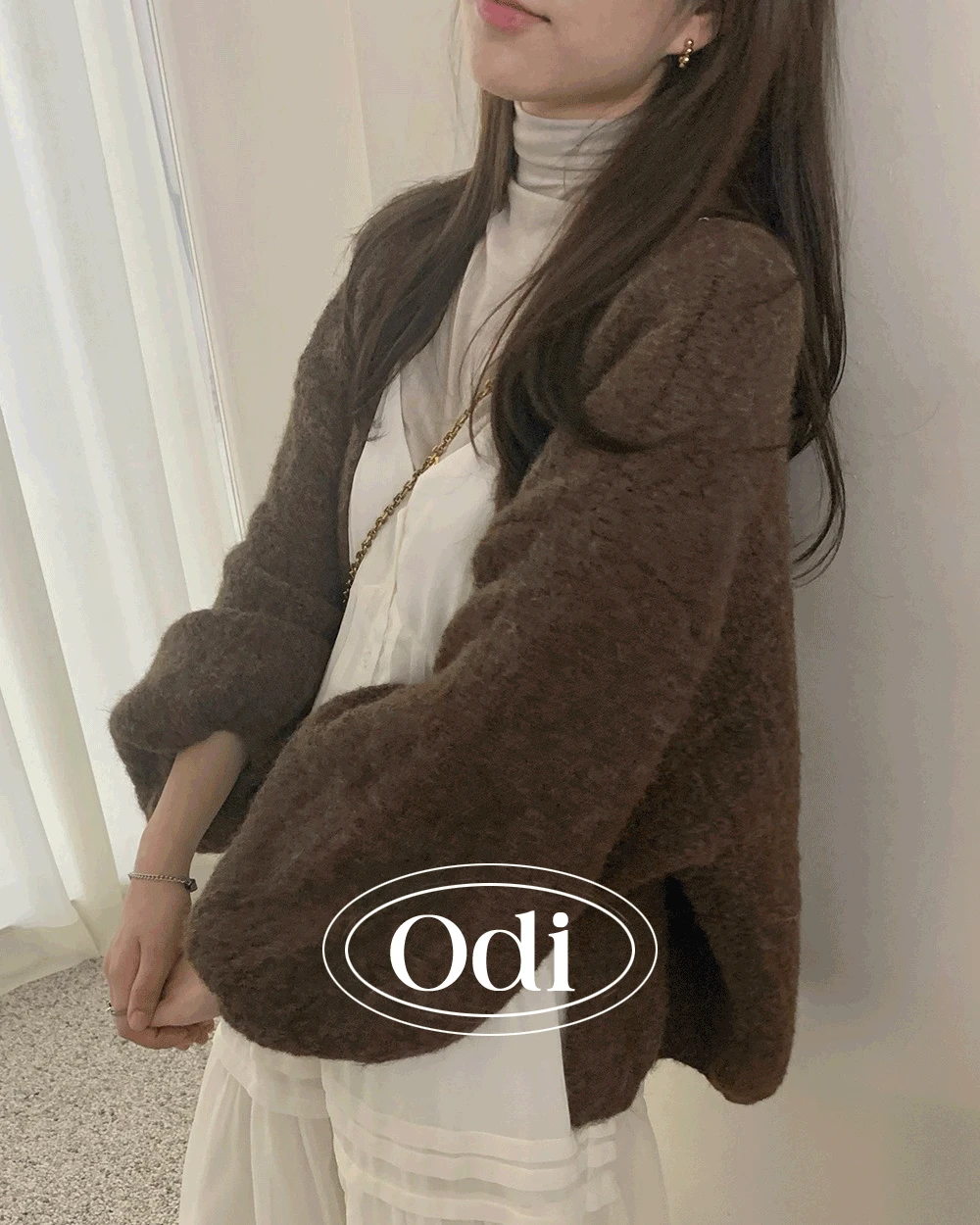 베로나 오버핏 벌룬 니트 자켓 아우터 가디건 (4컬러)