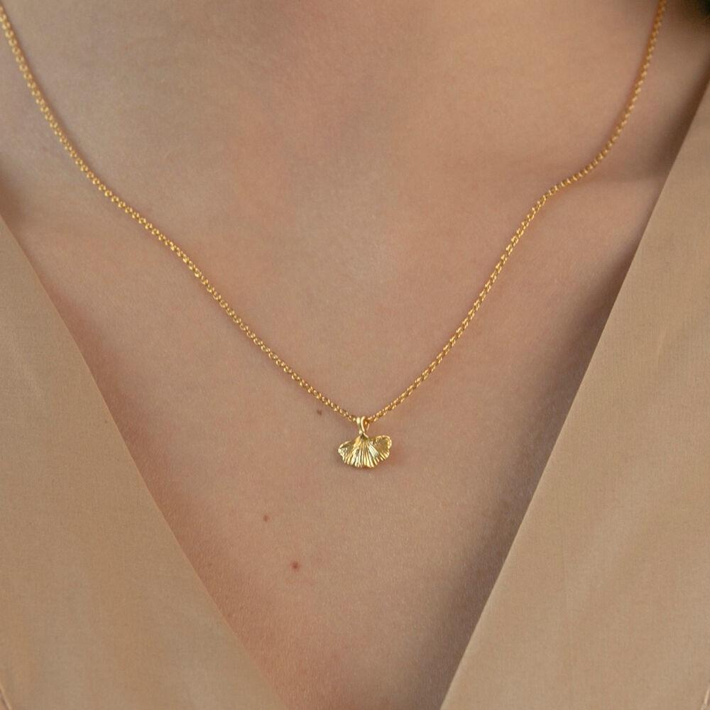 ginkgo leaf necklace