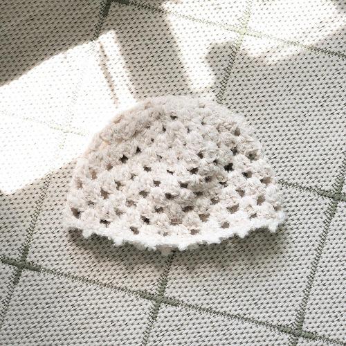 Crochet beanie(Ivory)