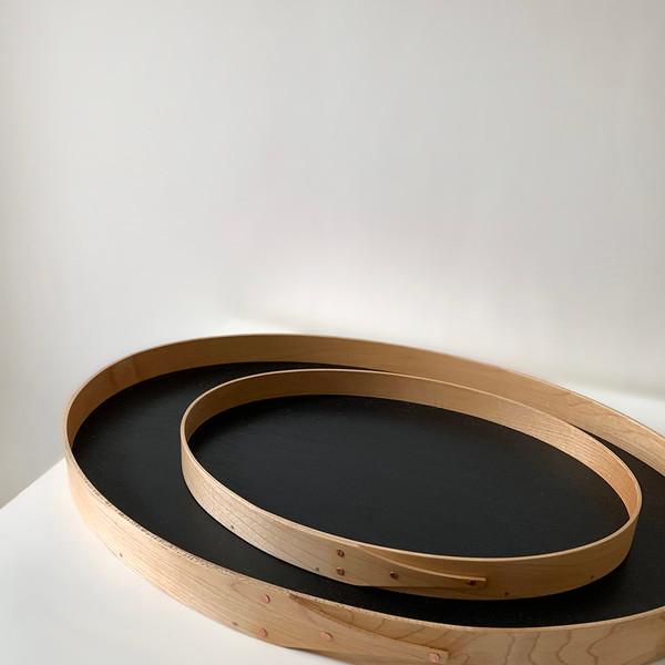Shaker oval tray - black