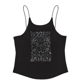 Embroidered Set Top - Black
