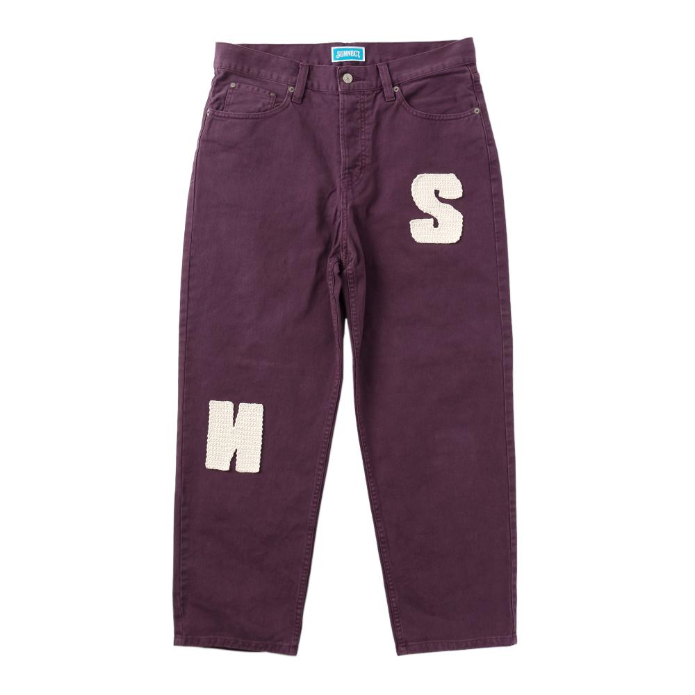 Crochet Patches Pant - Purple