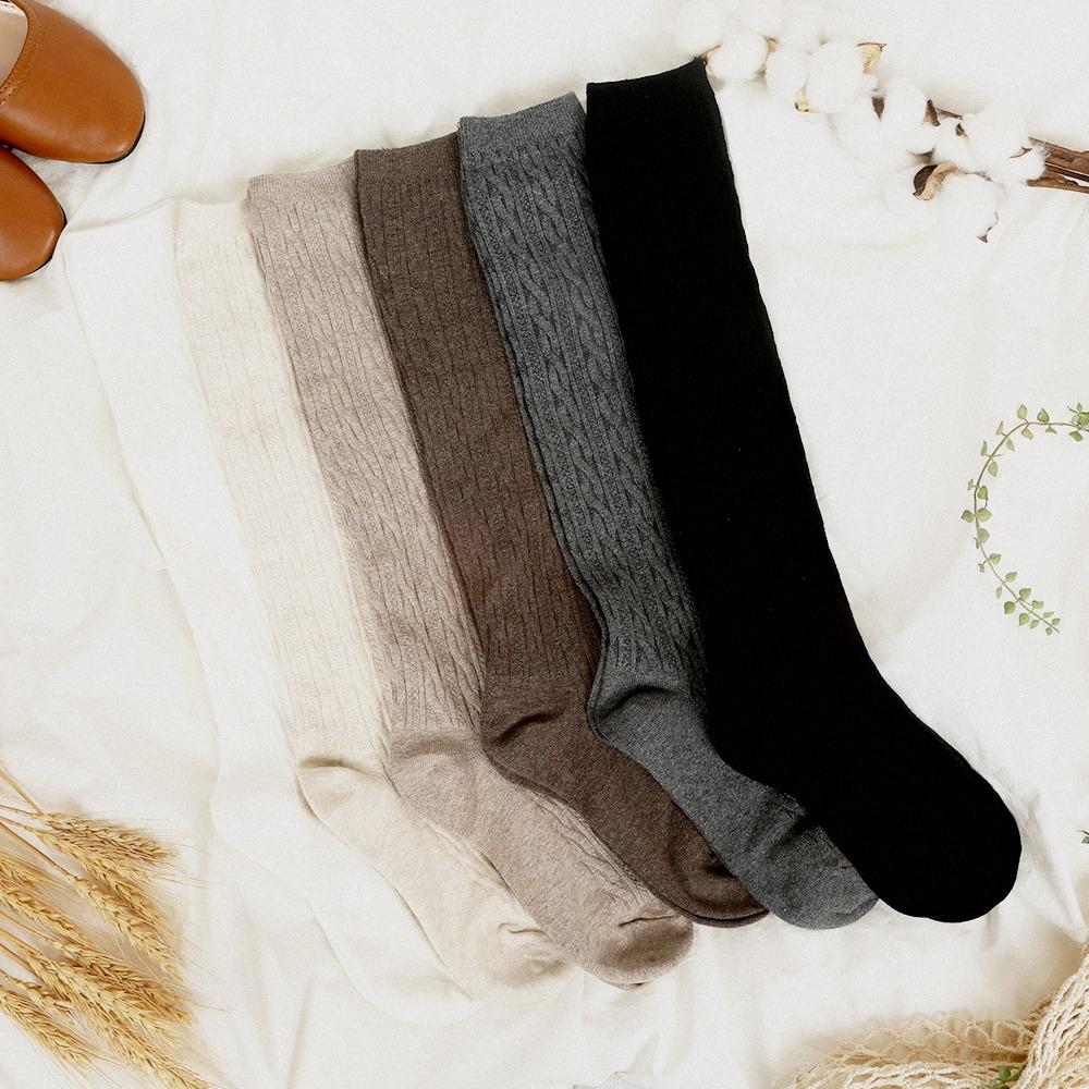 [1&1]W628 여자 니트 더블코튼 168N 프레첼 링크스 갑종 니삭스 반스타킹