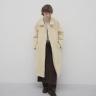 Alpaca wool coat - butter