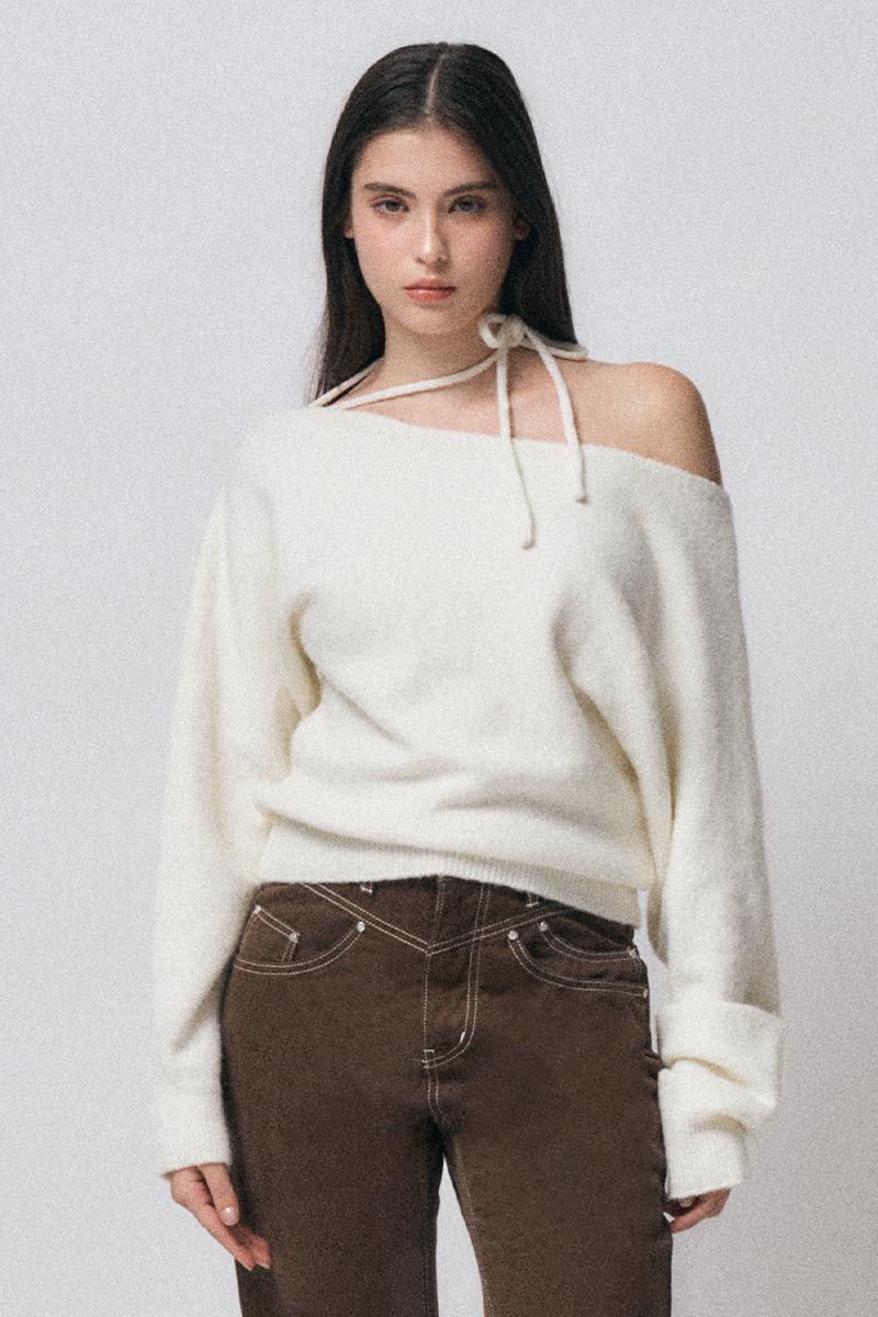 st shoulder knit [ivory]