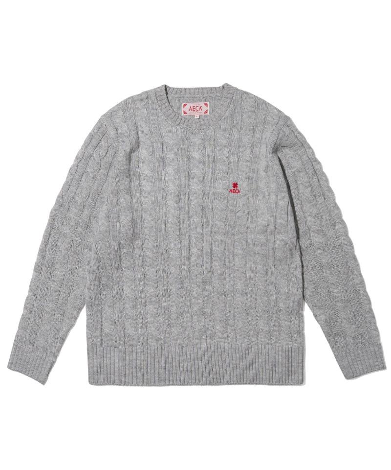 AECA CLOVER CASUAL CABLE KNIT-GREY