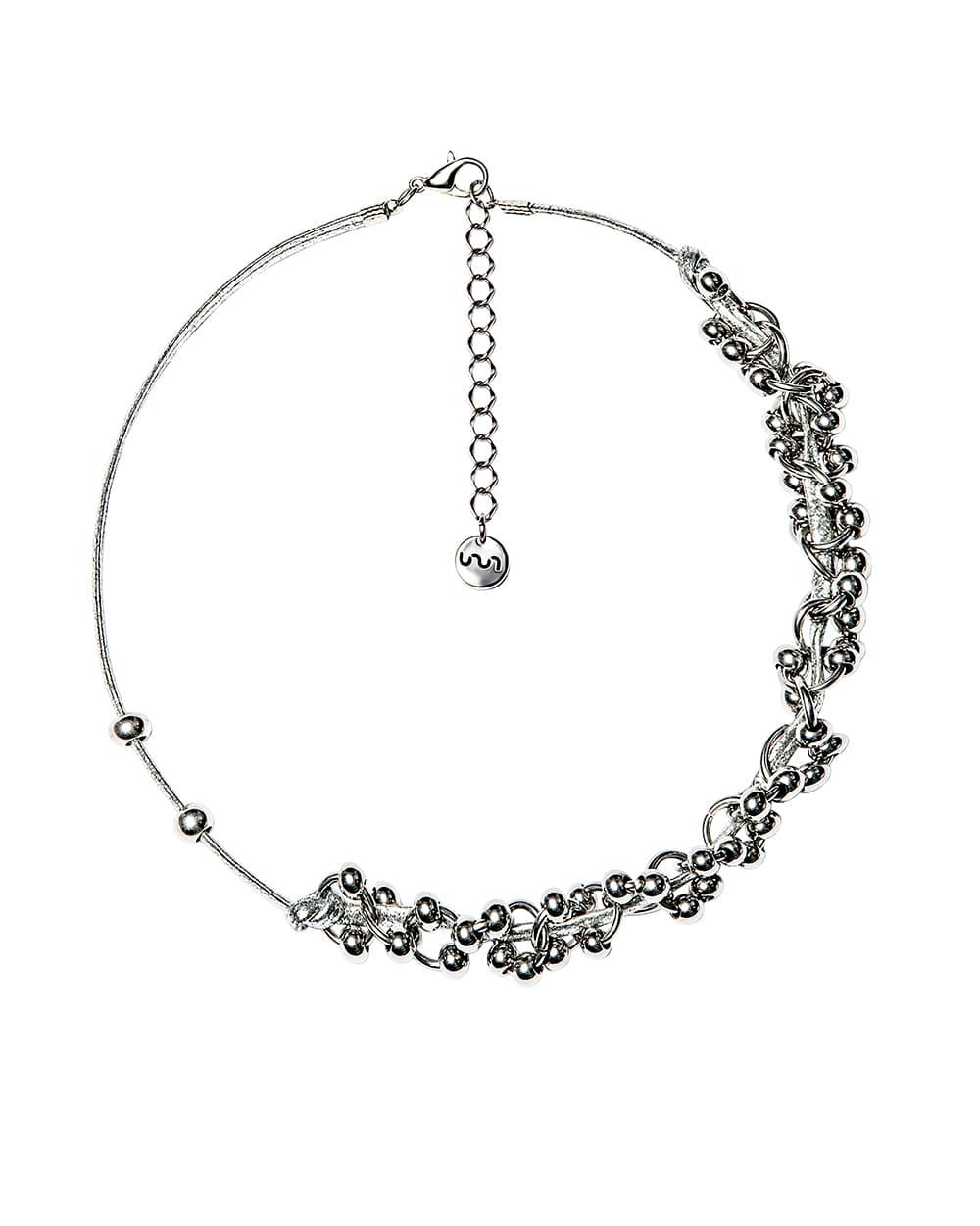 PIERCING STRAP CHOKER SILVER