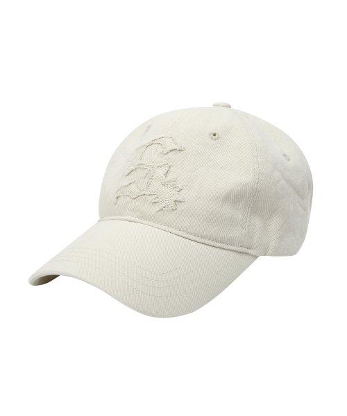 아플리케 빅로고 볼캡 [아이보리]